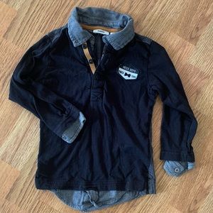 MEXX black collared shirt - 18-24 month